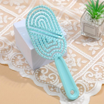 1 tk Retro &Otilde;liga Siledate Juuste Stiliseerimiskamm Kuivadele ja M&auml;rgadele Juustele Kaheotstarbeline Massaaž Luukamm Kaarjas Suure Paindega Kamm sinine