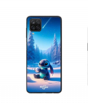 Coque - Maniacase - Galaxy A12 - Silicone - 3D - Stitch mignon neige &eacute;toil&eacute;e