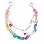 Rainbow Resin Hip-Hop eemaldatav punk kett p&uuml;kstele