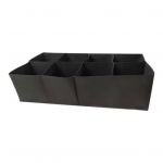 8 v&otilde;re kasvukott, paksendatud lausriidest istutuskotid, vastupidavad kasvupotid k&ouml;&ouml;giviljade, lillede taimede kasvatamiseks &otilde;ues 8Grid must