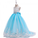 2024. aasta tikitud printsessi pulmakleit v&ouml;&ouml;risabaga t&uuml;drukutele 130 cm taevasinine v&auml;rv