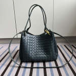 2024 S&uuml;gis/Talv Naiste Nahast Punutud Korvikott - K&auml;es kantav & Crossbody 30x26x20cm