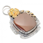 Mookaite Handmade 925 Sterling Silver Gift Two Tone Pendant 2.09 f9d13