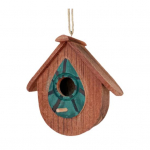 Puidust Riputatav Linnupesa K&auml;sit&ouml;&ouml; A-raam Linnumaja V&auml;liaia Dekoratsioon Linnupesa P&ouml;ialpoistele Tihastele Koolibritele pruun