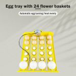 Automaatne munakeeraja 24 muna inkubaator Kana munade inkubaator kanahane vuti jaoks Automaatne munade haudevarustus Haudet&ouml;&ouml;riistad 220 V kollane