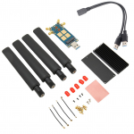 5G DONGLE Laienduskaart 4 antenni Alumiiniumisulam ABS USB3.1 kuni M.2 Key B kaart 5G mooduli jaoks