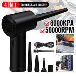 68 W 50000 RPM juhtmeta suru&otilde;hu tolmuimeja vaakumpump elektriline konserveeritud &otilde;hu pihustuspuhur arvuti klaviatuuri puhastamiseks 7500mA