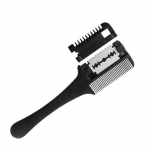 Kahepoolne habemenuga kamm, juukseid l&otilde;ikav teradega trimmer