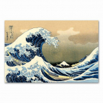 Kanagawa Ukiyoe suur laine Jaapani kunsti vintage seinal&otilde;uenditr&uuml;kk Kuulus maal Elutoa kaunistus Pilt raamita 21*30cm