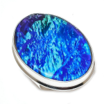 Blue Triplet Opal Handmade 925 Sterling Silver Jewelry Ring Size 8.5 b9v22