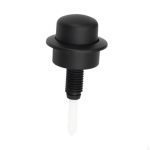 Single Flush Toilet Button Bathroom Decor Easy to Replace with Rod Elegant for 49 Valve Black
