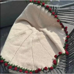Roosi Lillekimp Tekk DIY Komplekt Piima Puuvillane L&otilde;ng K&auml;sitsi Kudumine Tekk Loov Kingitus Parimatele S&otilde;pradele Hubane Viske Tekk 100 x 100cm