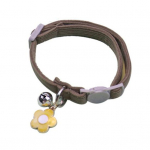 Lemmiklooma kaelarihm lilleornament kulumiskindel velvetist kutsikas kassipoeg kaelarihm Lemmikloom pruun