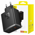 Baseus Os-Cube Pro v&otilde;rgulaadija 2xUSB-C + USB, 65W (Must)