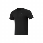 Li Ning Jooksusarja &Uuml;hev&auml;rviline &Uuml;mara kaelusega Pullover Hingav L&uuml;hikeste varrukatega T-s&auml;rk Meeste Topid Must ATSU195-1 L