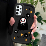 V&auml;rvitud mustriga Big Wave Edge pehmest silikoonmaterjalist Macaron telefoni&uuml;mbris, p&otilde;rutuskindel kaitsev kummist korpus Samsung Xiaomi Poco Redmi jaoks Samsung A20S must