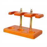 Wooden Pipe Stand 3 Slot Handmade Accessories Solid Wood Organizer Rack black must