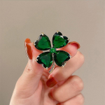 Lucky Plant Pross Prantsuse Retro Roheline Corsage Fikseeritud riided Pin Pandla Ehted