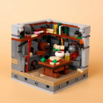 MOC Keskaja Ehitusklotside Komplekt Rippuv Puur Giljotiin Loss Purskkaev L&otilde;ke Telk Teadetetahvel H&auml;rjavanker Vanker Kingitus M&auml;nguasi