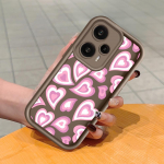 Pehme silikoonist ruudukujulise redeliga printimismustriga telefoni korpus, t&auml;iskaanega kaamera p&otilde;rutuskindel kaitse kummist &uuml;mbris Xiaomi Redmi jaoks Redmi 14C pruun