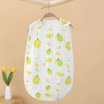 Pure Cotton Baby Sleeveless Gauze Sleeping Bag - Summer Thin Style Anti-Kick Vest for Newborns 60cm (37x60cm)