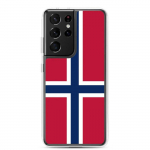 Coque T&eacute;l&eacute;phone &ndash; Samsung &ndash; Galaxy S21 &ndash; Drapeau de la Norv&egrave;ge &ndash; Souple &ndash; mitmev&auml;rviline