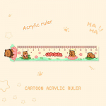 Loominguline 15 cm kapibara joonlaud Kooli kontoritarbed Lainelised jooned Joonistust&ouml;&ouml;riistad Akr&uuml;&uuml;l armas multikas sirge joonlaud Kirjatarbed