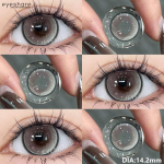 EYESHARE Venice Gray Softlens 1 Pair 14.2mm Color Contact Lenses for Eyes Yearly Cosmetics