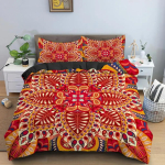 Etniline boheemlaslik mandala tekikate King Queen Euroopa lilled Vanaaegne voodipesukomplekt Geomeetriline retrostiil Pol&uuml;ester tekikate 70x133cm gray