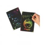 Lot de 10 cartes &agrave; gratter A5 - Noir - Id&eacute;al pour cr&eacute;er des cartes de voeux et des petits tableaux