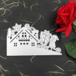 J&otilde;ulud DIY Kunst K&auml;sit&ouml;&ouml; Kaardi Kaunistus Maja Puu Lumememm J&otilde;uluvana L&otilde;ikevorm Reljeeftr&uuml;kk &Scaron;abloon jaoks A