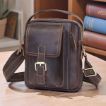 Ehtne Nahast Meeste Kott Meeste Crossbody Kott kohv