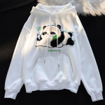 Naiste Mood Vabaaja Pikkade Varrukatega &Uuml;mara Kaelusega Kapuutsiga Pullover &Uuml;laosa Taskutega M valge