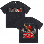 Anime Akira Vintage Pesitud T-s&auml;rk 90ndate Sci-Fi Film Shotaro Kaneda L&uuml;hikeste Varrukatega T-s&auml;rgid Puuvillased Vabaaja L&otilde;dvad T-s&auml;rgid S