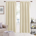 &Uuml;leni pimendavad soojusisolatsiooniga kardinad magamistuppa v&otilde;i r&otilde;dule, tunneliga kinnitus 110cm x 160cm (42in x 63in) beež