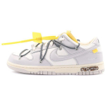 Off-White x Nike Dunk Low Partii 41 50st Unisex tossud Sail Neutral-Grey Flint-Grey DM1602-105 35.5