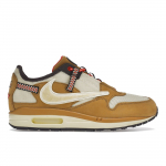 Travis Scott x Nike Air Max 1 Wheat Unisex tossud P&auml;evituspruun Sidrunikollane Barokk-pruun DO9392-701 37.5