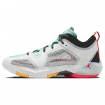 Guo Ailun x Air Jordan 37 Low PF H&otilde;bedane Saareroheline Unisex Tennised Valge Metallik-H&otilde;bedane Must FB8486-130 45