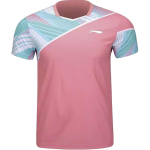 Li Ning Spordibadmintonitreening Kiiresti kuivav Hingav Vabaaja L&uuml;hikeste Varrukatega T-s&auml;rk Unisex Topid Zhu-Kui-Roosa AAYU153-4 2XL white
