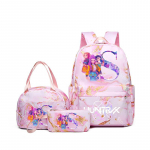 3 tk/kompl KPop Deemonik&uuml;ttide T&uuml;drukute Koolikott L&otilde;unakott Pinal &Otilde;pilase Multifilm Seljakott Bento Kotike Pliiatsikotid Koolitarbed Kingitus