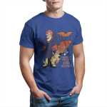 Meeste Dastardly Muttley Flying Machines Wacky Races Cartoon T-s&auml;rgid Puuvillane riietus Kaelusega T-s&auml;rk Graafilise tr&uuml;kiga T-s&auml;rgid 4XL
