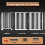Turvaline kassikindel siseruumide lemmikloomat&otilde;ke: Kr&uuml;pteeritud, K&otilde;rgendatud Aed&mdash;Punch-Free Disain Kassidele ja Koertele, Ideaalne R&otilde;dudele ja Vaheseintele. Height 150cm, Gap 3.5cm, Automatic