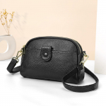 Ehtsa Nahast Naiste Mitmek&uuml;lgne ja Lihtne K&auml;ekott, Multifunktsionaalne &Uuml;he&otilde;lari Crossbody Kott, Kahe lukuga tasku One Size must