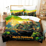 Iron Heavy Metal Maidensi voodipesukomplekt, tekikott, voodikomplekt, tekikott, padjap&uuml;&uuml;r, tekk, kuninganna suurusega poiste t&auml;iskasvanute voodipesukomplekt AU Single 140x210cm