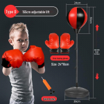 Multifunktsionaalne laste kiiruspoksi komplekt: Vertikaalne poksikott, t&auml;ispuhutav p&uuml;sti seisev kott ja kindad. 66