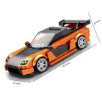 Kiire Autode Seeria S&otilde;iduki Ehitusklotsid Superauto Komplekt V&otilde;idus&otilde;idu Spordauto Klassikaline MOC Mudeli Tellised DIY M&auml;nguasi Laste Puhkusekingitused orange