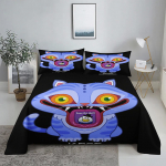 K-Pop D-Deemonik&uuml;tid 3D Digitaalne Lamevoodipesukomplekt Tr&uuml;kitud Magamistoa Voodilina Padjap&uuml;&uuml;r Voodipesukomplekt Kodu Kaunistamiseks 160X230cm(2Pcs)