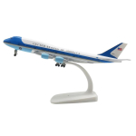 747 Air Force One Mudelllennuk 20CM B747 Valatud Metallist Lennukimudeli Komplekt (koos statiiviga) Lennundus S&otilde;jalennukite Mudelid Kingitused taevasinine v&auml;rv