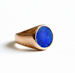 &Uuml;mmargune Lame Lapis Lazuli S&otilde;rmus, 925 Prooviga Tahke Sterling H&otilde;be, Puhta Vasest S&otilde;rmus, Signet-s&otilde;rmus Meestele Naistele, Kingitus Talle 4 vask