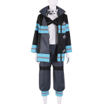 Anime Manga Fire Force Maki Oze Cosplay &Uuml;likonna Komplekt Shinra Kusakabe Mask Kindad Kost&uuml;&uuml;m Halloweeni Pidu Naistele Meestele Pidu S 40-45kg beež